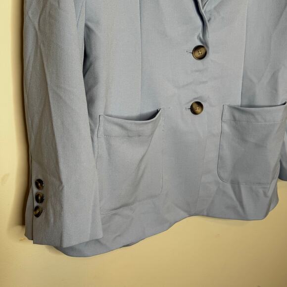 41 Hawthorn Two-Button Blazer Jacket Women’s Medium Blue Notch Collar NWOT - Picture 4 of 9